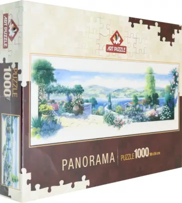 Пазл панорама 1000 деталей "Террасный сад" (5348) обложка книги