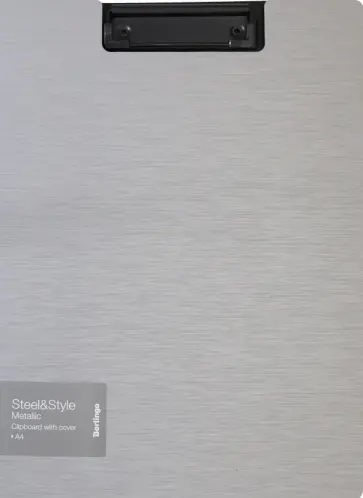 Папка-планшет с зажимом "Steel&Style" серебристая (PPf_93102) обложка книги