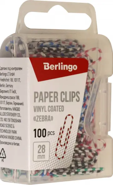 Скрепки 28 мм, 100 штук "Зебра" цветные (DBs_28140) Скрепки 28 мм, 100 штук "Зебра" цветные (DBs_28140) обложка книги