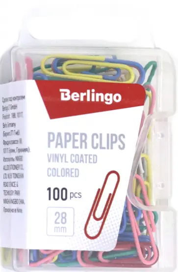 Скрепки 28 мм, 100 штук, цветные (DBs_28130) Скрепки 28 мм, 100 штук, цветные (DBs_28130) обложка книги
