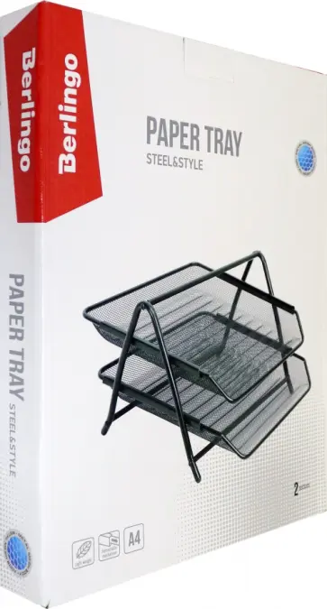 Лоток для бумаг, горизонтальный, "Steel&Style", 2-х секционный (BMs_41022) обложка книги