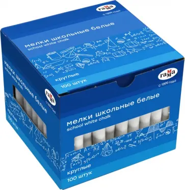Мелки белые, 100 шт. (2308194) обложка книги