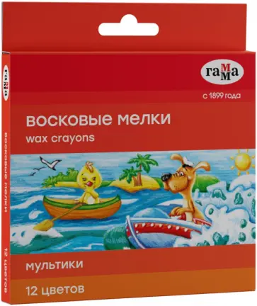 Мелки восковые "Мультики" (12 цветов) (2131018_01_29) обложка книги