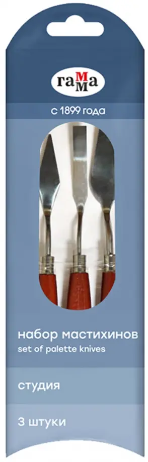 Набор мастихинов "Студия", 3 штуки (2131018_01_01) обложка книги