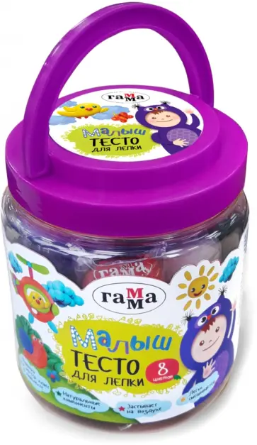 Тесто для лепки 8 цветов "Малыш" (211218_04) обложка книги