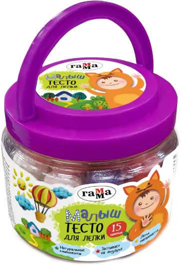Тесто для лепки "Малыш" (15 цветов) (211218_05) обложка книги