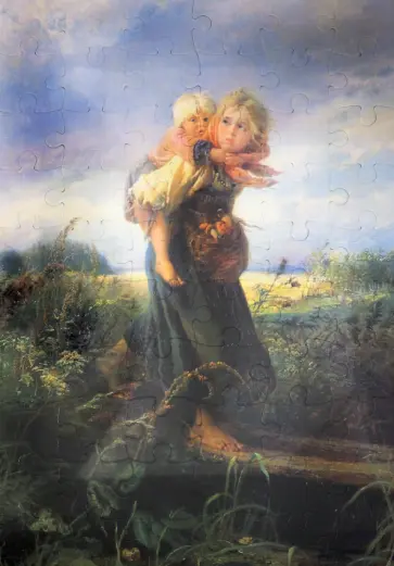 Пазл. Дети, бегущие от грозы. Художник К. Маковский (60 элементов) Пазл. Дети, бегущие от грозы. Художник К. Маковский (60 элементов) обложка книги