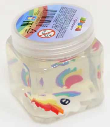 Мяшка с плоской игрушкой (единорог), в банке обложка книги