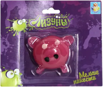 Лизун Свинья (6,5х5,5 см), в блистере обложка книги