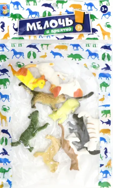 Набор "животные" в дисплее 10 в пакете обложка книги