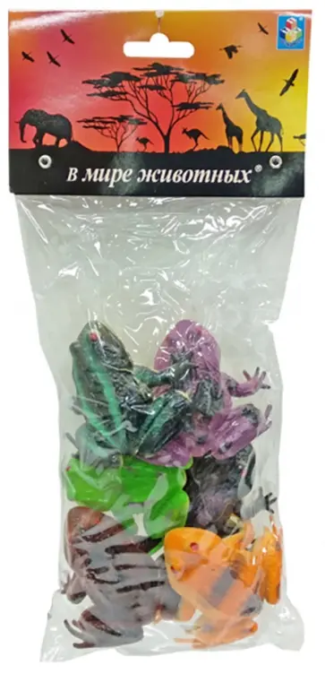 Игровой набор "В мире животных. Лягушки" (6 предметов) обложка книги