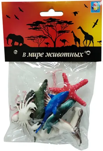 Игровой набор "В мире животных. порские животные" (12 предметов) (Т50513) обложка книги