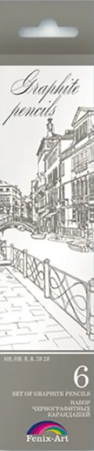 Карандаши графитные 6 штук, деревянные, трехгранные (32867) обложка книги