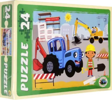 MAXI Puzzle-24 "Синий трактор №6" (ПУ24-1776) обложка книги