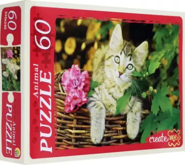 Puzzle-60 "Кот в корзине" (У60-5914) обложка книги