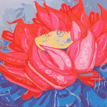 Холст с красками 22х30 см "Розовый цветок" (HS079) обложка книги