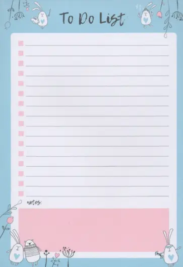 Планер недатированный "Bunny" (50 листов,130х190, склейка) (N2019) обложка книги