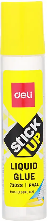 Клей жидкий "Deli" 50 мл., прозрачный (E7302S) обложка книги