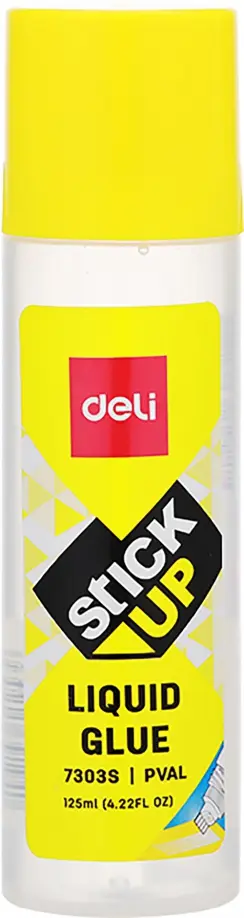 Клей жидкий "Deli" 125 мл., прозрачный (E7303S) обложка книги