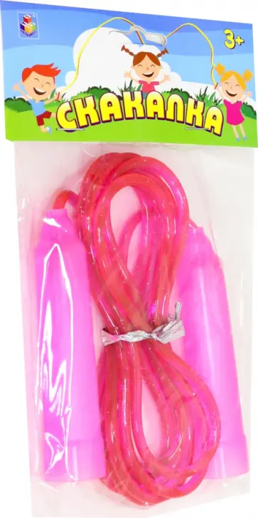 Скакалка 2,6 м, пластик, ассортимент обложка книги