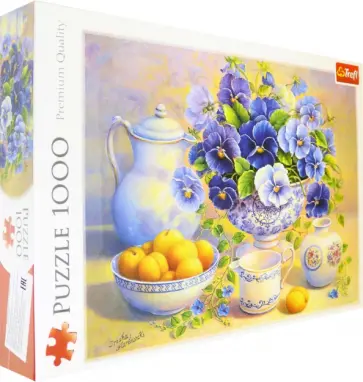 Trefl. Puzzle-1000. Букет фиалок обложка книги