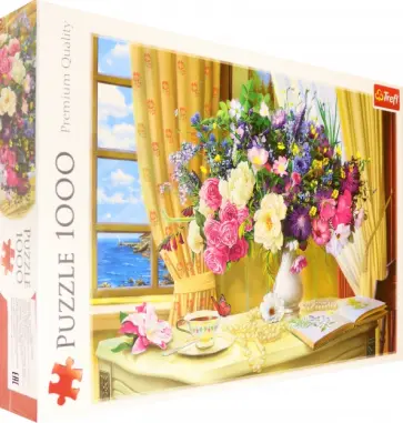 Puzzle-1000. Утренние цветы обложка книги