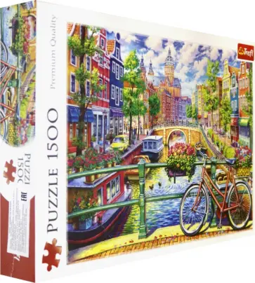 Trefl. Puzzle-1500. Амстердамский канал (26149) обложка книги