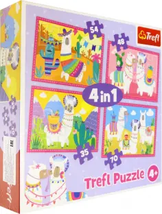 Trefl. Puzzle-35х48х54х70. Ламы в отпуске (34322) обложка книги