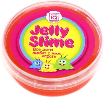 Джелли слайм готовый, красный с блестками (M85) обложка книги
