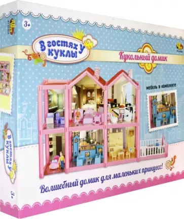 Дом кукольный, с мебелью и человечками (PT-01303) обложка книги