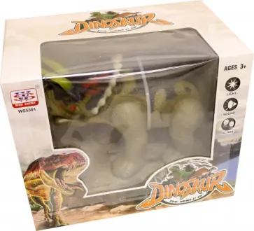 Игрушечный динозавр "Трицератопс", световые и звуковые эффекты, в ассортименте (WS5301) обложка книги