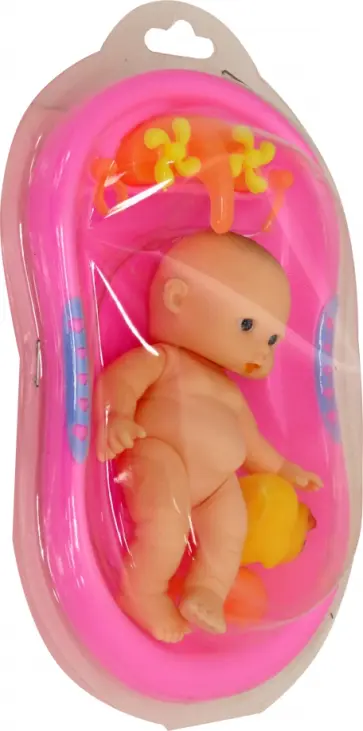 Пупс "Мой малыш" в ванночке, c аксессуарами, в ассортименте (PT-01097) обложка книги