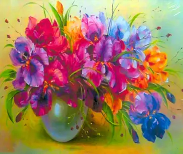 Картина для раскрашивания по номерам (по дереву, 30х40 см) ИРИСЫ (M-11126) обложка книги