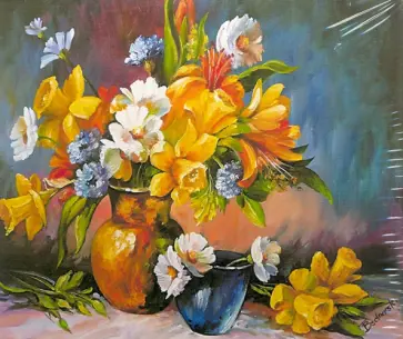 Картина номерам 30х40 см "БУКЕТ НАРЦИСОВ" (M-11145) обложка книги