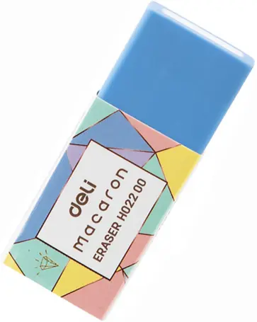 Ластик "Deli Macaron" 50x20x11 мм, ассортимент (EH02200) обложка книги