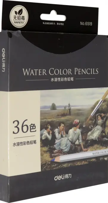 Карандаши акварельные 36 цветов "Deli Nuevo" (6519) обложка книги