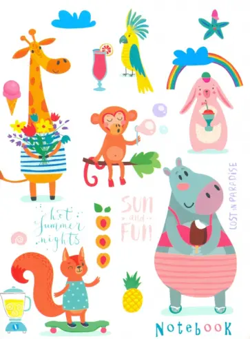 Записная книжка "Каникулы зверят" (64 листа, А6) (С6258-02) обложка книги