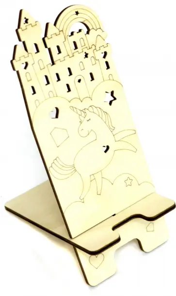Подставка для телефона "Единорог" сборная модель обложка книги