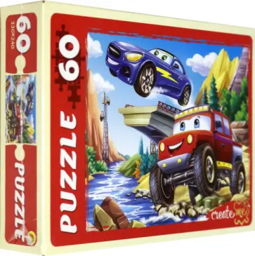 Puzzle-60 "Крутые машинки №2" (ПУ60-0415) обложка книги