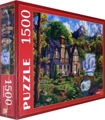 Puzzle-1500 "Домик у большого водопада" (ФП1500-0682) обложка книги