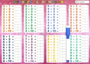 Таблица сложения - проверь свои знания обложка книги
