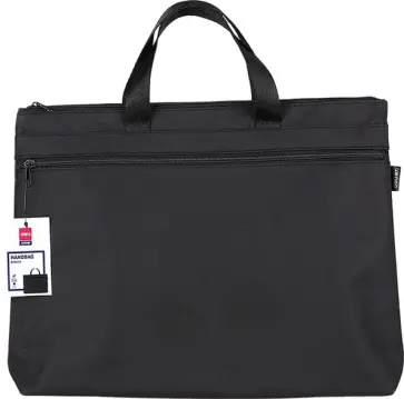 Папка-портфель 2 отделения, A4, текстиль, черная (EB55022) Папка-портфель 2 отделения, A4, текстиль, черная (EB55022) обложка книги