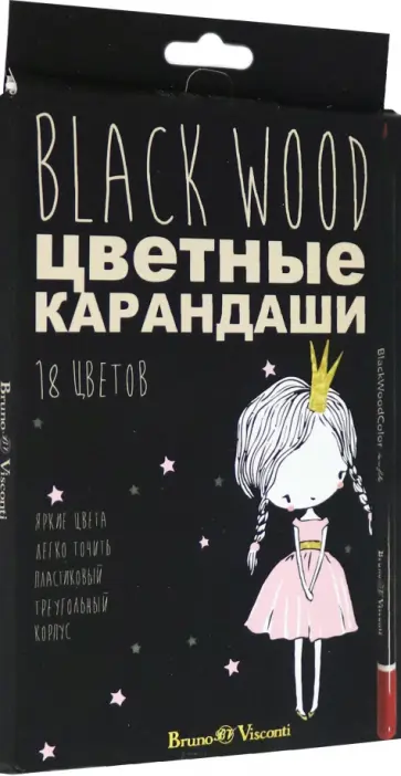 Карандаши цветные пластиковые, 18 цветов, 4 вида (30-0098) обложка книги