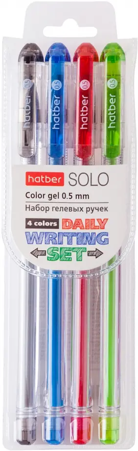 Набор гелевых ручек "Solo ColorGel" 4 цвета, 0,5 мм (SP_060751) обложка книги