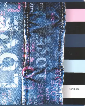 Тетрадь 96 листов "Striped jeans" 4 вида в ассортименте (Т5ск96 8635) обложка книги