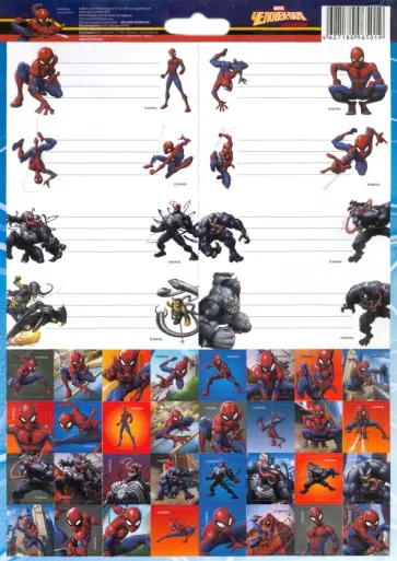 Наклейки для тетрадей "Человек-паук" обложка книги