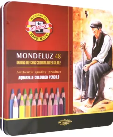 Карандаши цветные акварельные Mondeluz Old Man, 48 цветов Карандаши цветные акварельные Mondeluz Old Man, 48 цветов обложка книги