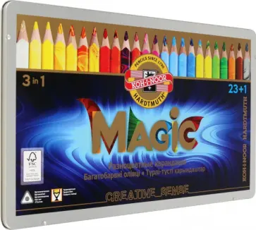 Карандаши многоцветные Jumbo Magic, 23+1 цвета Карандаши многоцветные Jumbo Magic, 23+1 цвета обложка книги