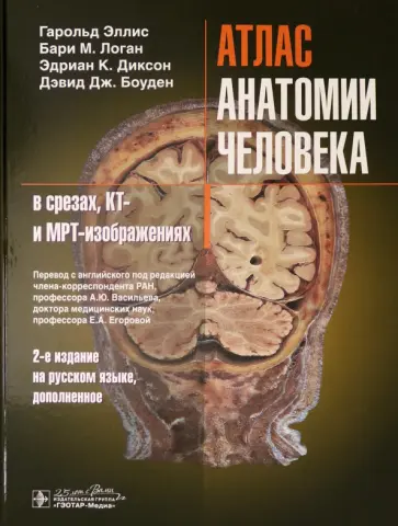 Эллис, Логан - Атлас анатомии человека в срезах, КТ- и МРТ-изображениях обложка книги