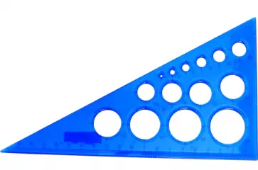 Треугольник, 19 см, с окружностями (цветная пластмасса) ассортимент (Л-6215) обложка книги